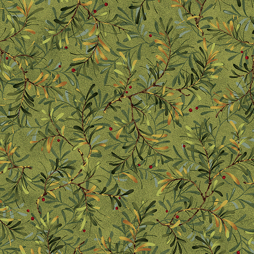 108"- Benartex - "Pine Boughs Moss" - 100% Cotton