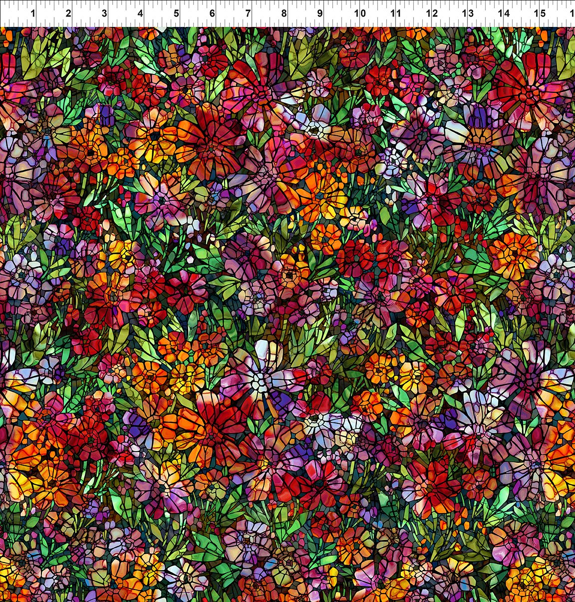 44" In The Beginning Fabrics - Dear Clara - "Stained Glass Multi" - 100% Cotton