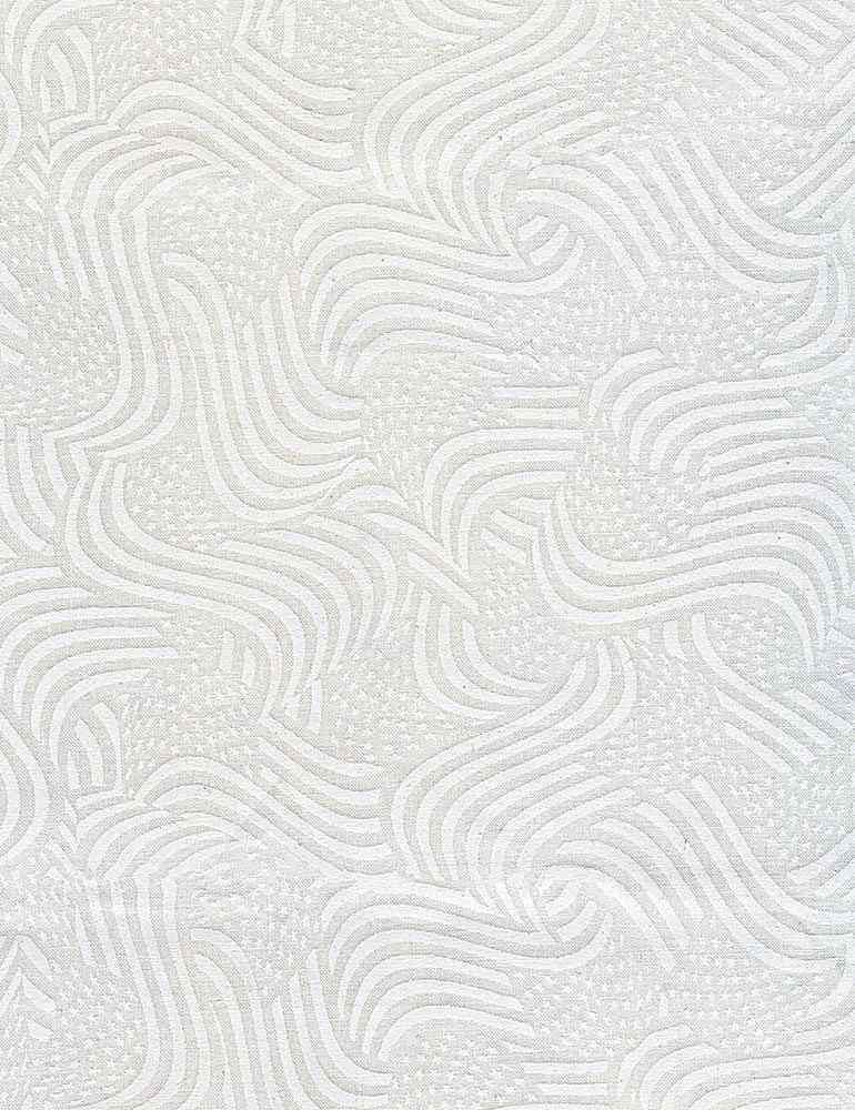 44" -Timeless Treasures Swirled Flags White on White - 100% Cotton