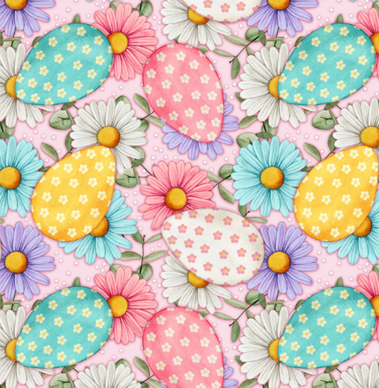 44" - Spring Eggs - 100% Cotton