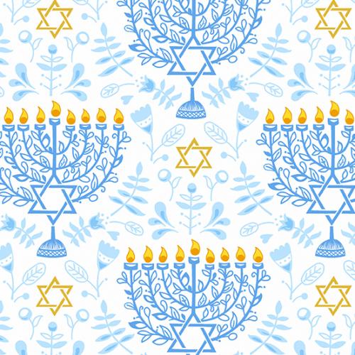 44"  -Andover "Festival of Light"  Lt Blue- 100% Cotton