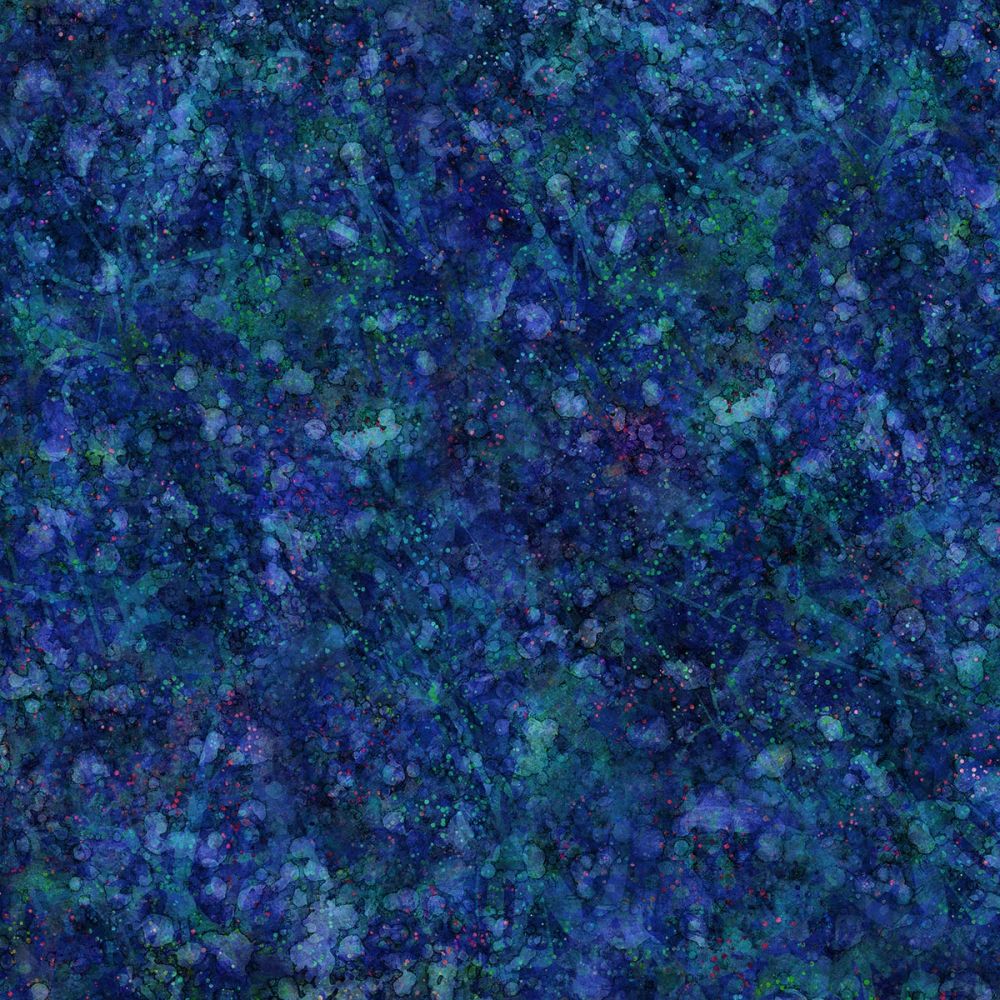 44" - Digitally Printed Batik "Blue/Green" - 100% Cotton