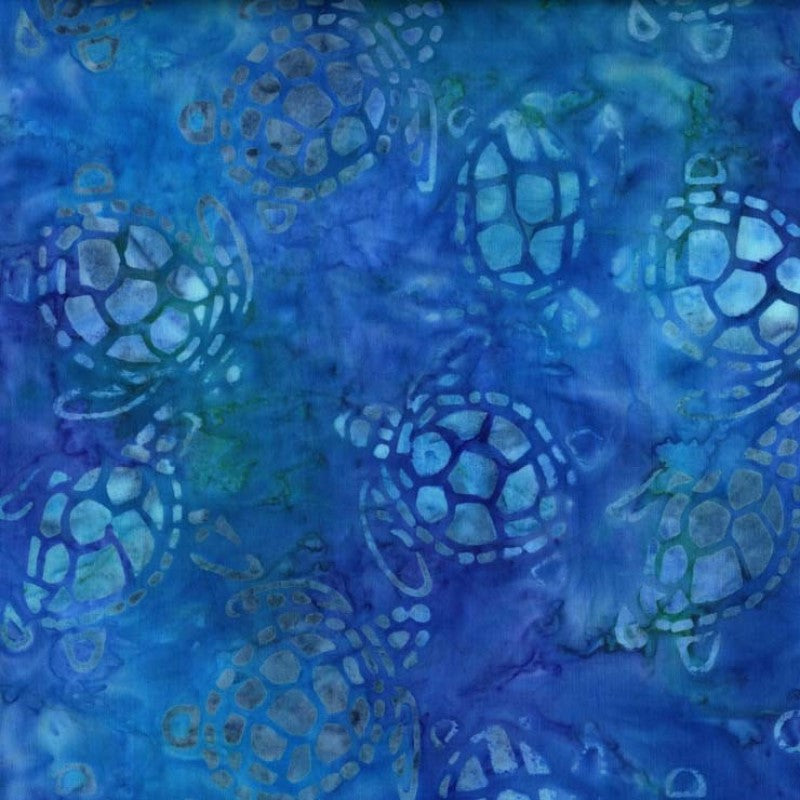 44" - Michael Miller - Batik - Sea Turtles - "Turquoise" - 100% Cotton