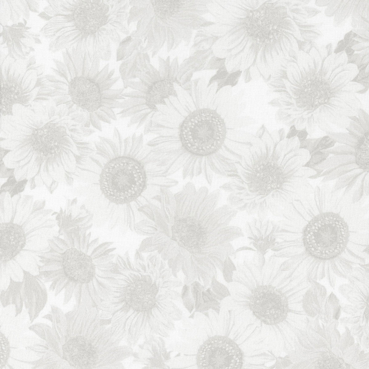 108" Benartex Fabrics 108 Inch Wide Quilt Back Sunflower Whispers White