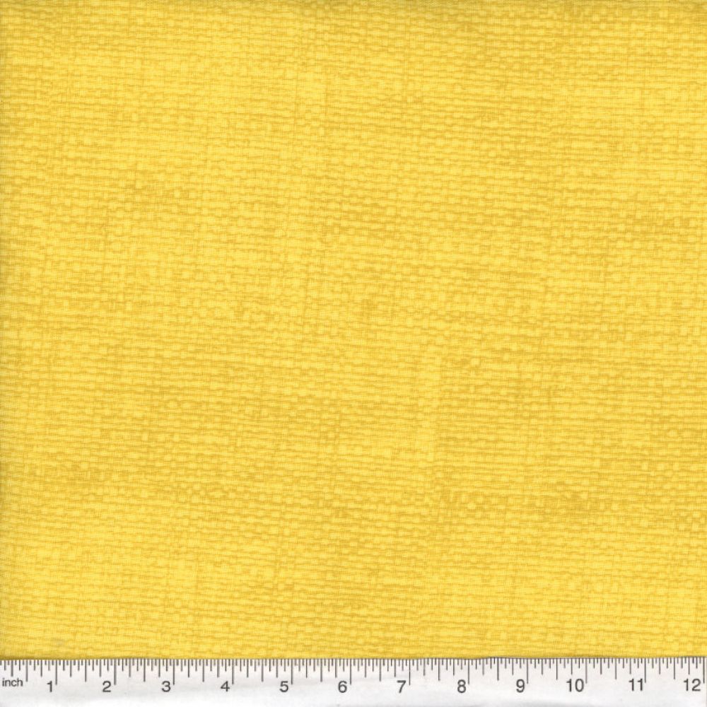 44"-Burlap Print - Yellow - 100% Cotton