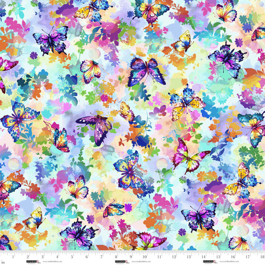 44" - Studio e - Butterfly Boutique - "Meadow" - 100% Cotton