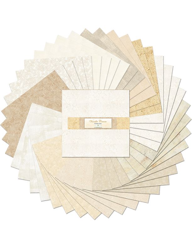Wilmington Prints -Layer Cake- "Vanilla Cream" -10"x 10"-42-pcs-100%-cotton-quilting-fabric