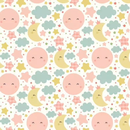 44" - Riley Blake - Flannel - "Nightime White" - 100% Cottonxxxxxxxxx