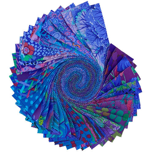 Free Spirit -Kaffe Fassett Classics Plus - Jelly Roll - Royal 40 pcs