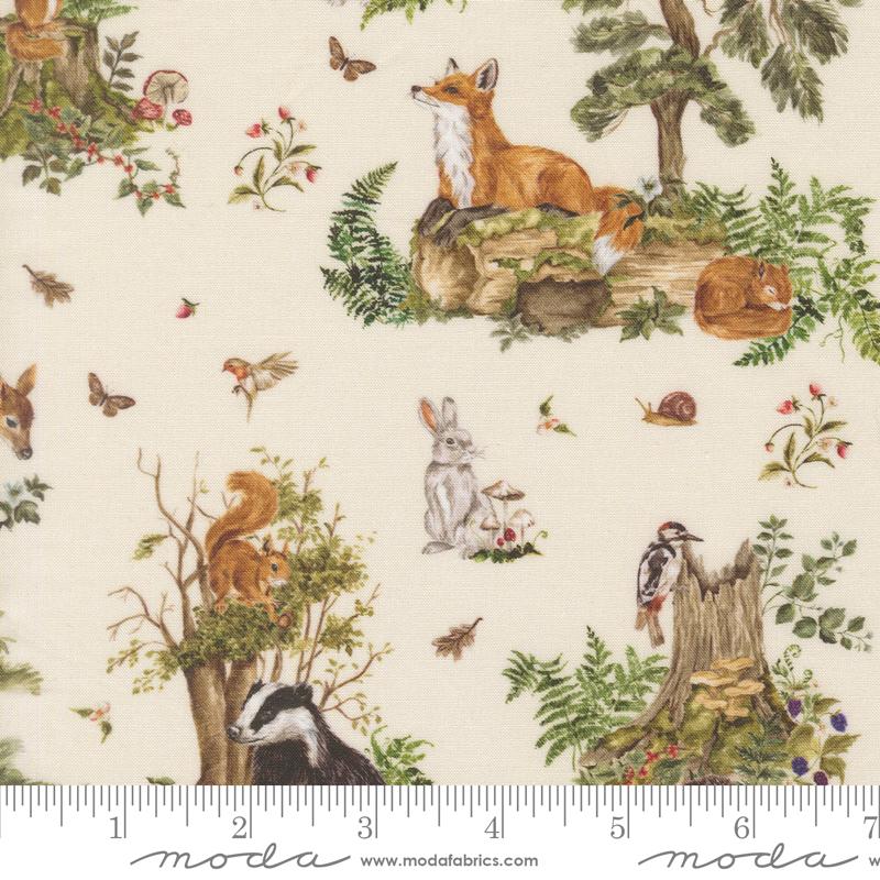 44" - Moda - "Fable and Fern Quilt" Eggshell - 100% Polyester