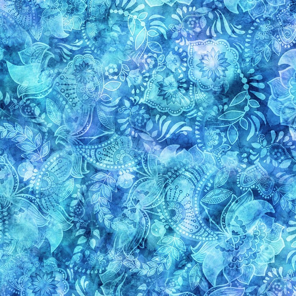 44" - Fairy Tale "Lt Blue" - 100% Cotton