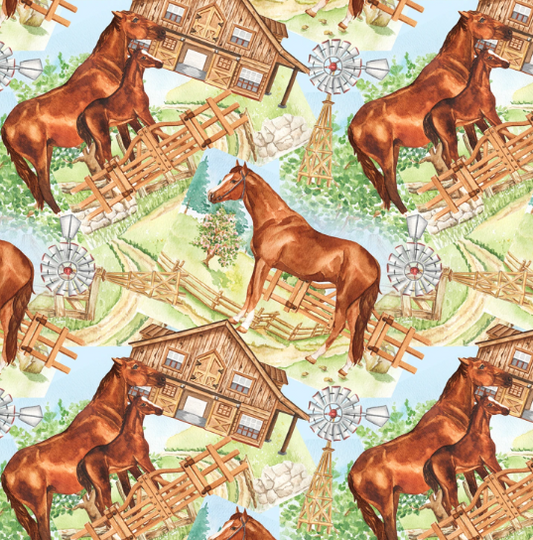 44" - Farm Horse - 100% Cotton