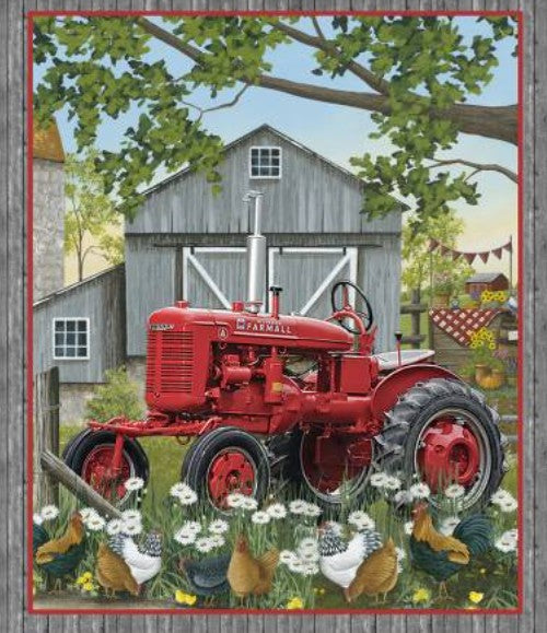 Panel - "Farmall Plank" - 36"x44" - 100% Cotton