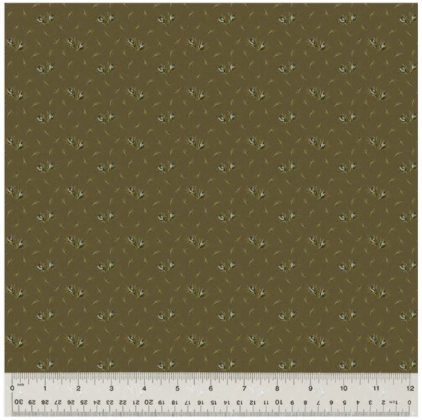 44" - Windham Fabrics " Garden Tales - Mocha" - 100% Cotton