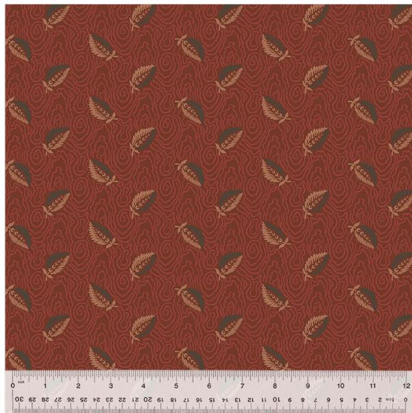 44" - Windham Fabrics " Garden Tales - Ruby Feathers" - 100% Cotton