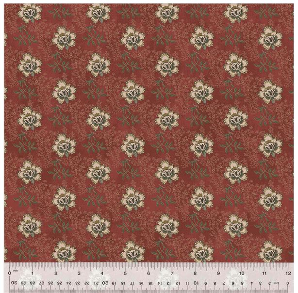 44" - Windham Fabrics " Garden Tales - Ruby Garden" - 100% Cotton