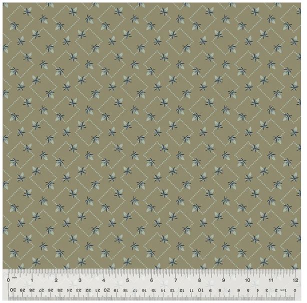 44" - Windham Fabrics " Garden Tales - Taupe" - 100% Cotton