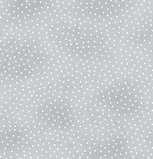 44"  - Flannel - A.E. Nathan - Gray Micro Dots - 100% Cotton