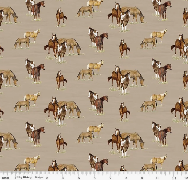 44" - Riley Blake - "The Homestead Horses" - 100% Cottonxxxxxxxx