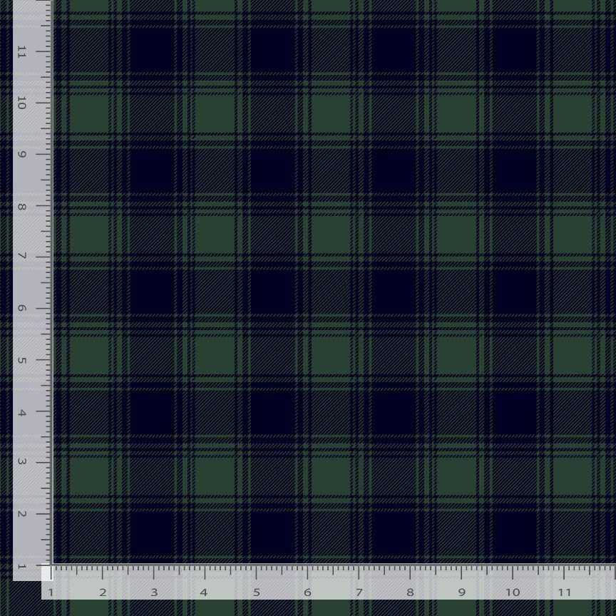 44" - Timeless Treasures - Welcome Winter "Green Plaid" - 100% Cotton