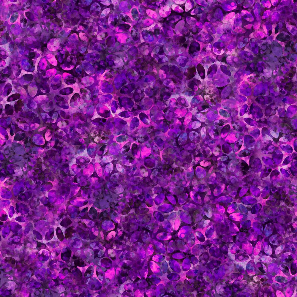 44" - "Kaleidoscope Purple" - 100% Cotton