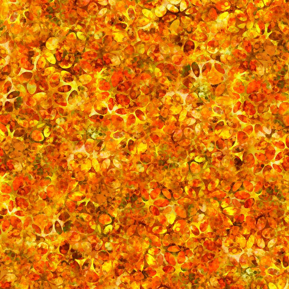 44" - Kaleidoscope "Orange" 9- 100% Cotton
