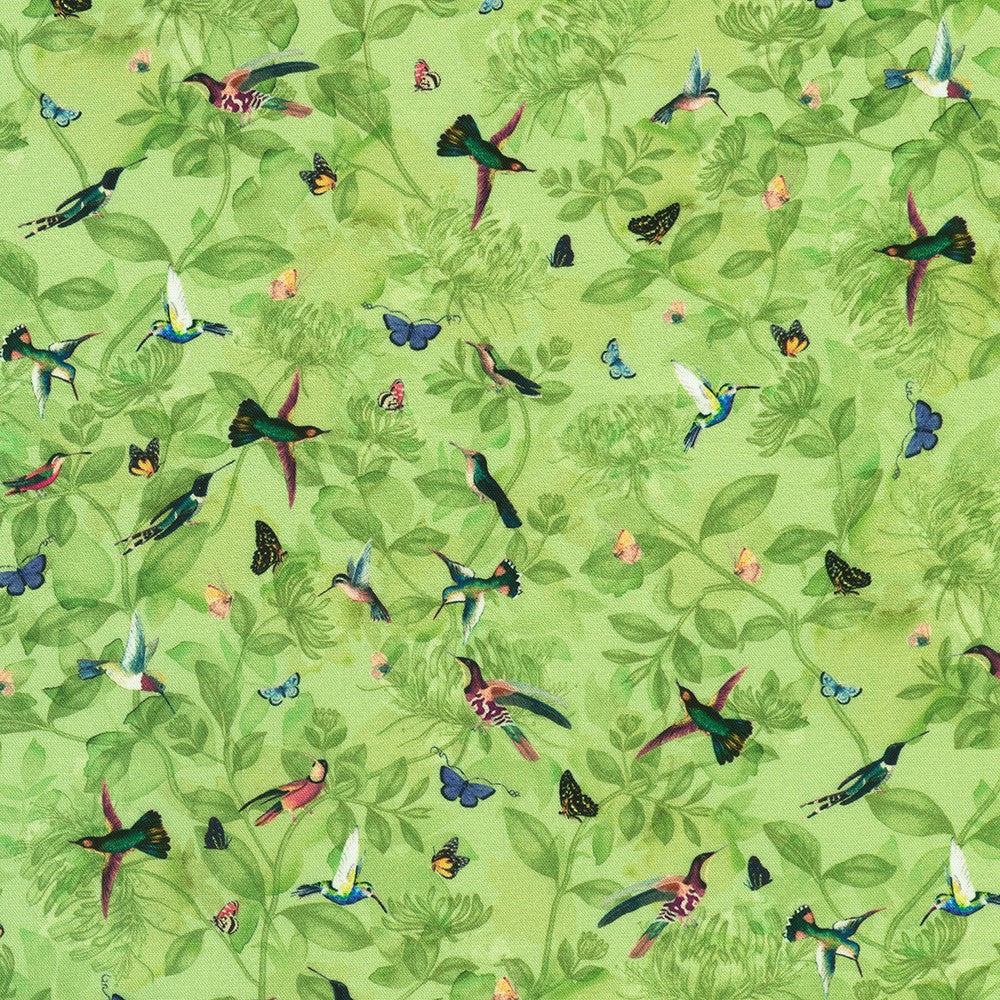 44" - Robert Kauffman - "Twilight Terrace" Celery- 100% Cotton