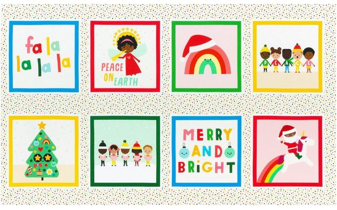24"x 44" Robert Kauffman "Merry Cheer" Panel-100%-cotton