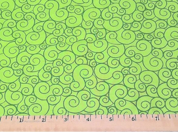 44" - "Lime Garden Swirl" - 100% Cotton