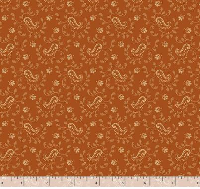 44"-Marcus Fabrics "Paisley Swirl" Gold-100%-cotton