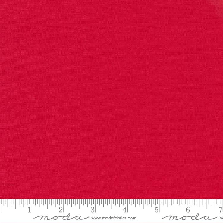 44" - Moda - "Bella Solids - Bettys Red" - 100% Cotton