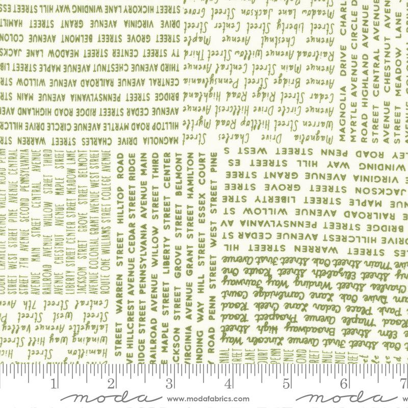 44" - Moda - "Main Street - Vanilla Grass" - 100% Cotton