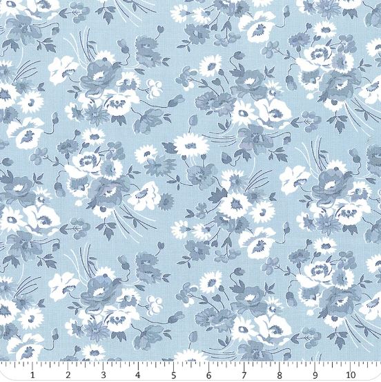 44" - Moda - Nantucket Summer - "Light Blue - Somerset" - 100% Cotton
