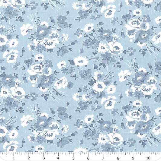 44"  - Moda - Nantucket Summer -  "Light Blue - Somerset" - 100% Cotton
