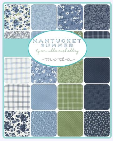Moda - Fat Quarter Bundle - "Nantucket Summer" - 18"x22" - 36 pcs