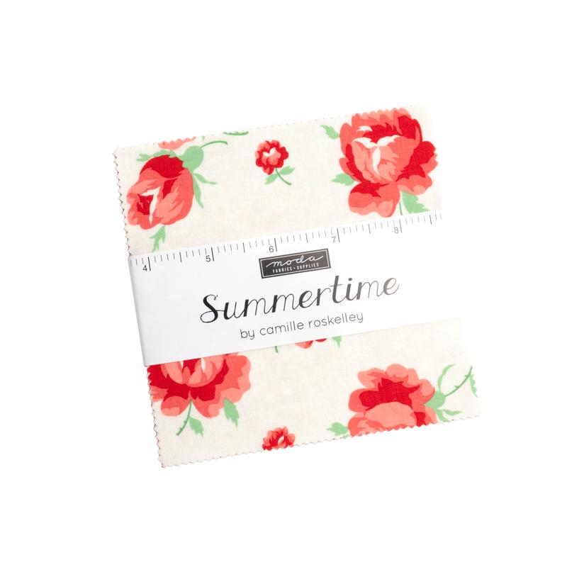 Moda -Charm Pack- "Summertime" -5"x 5"-42-pcs-100%-cotton-quilting-fabric