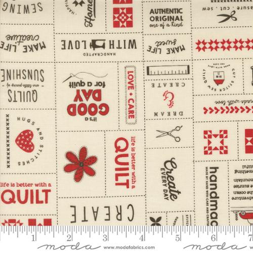 44" -Moda Fabrics "Threads" Porcelain - 100% Cotton