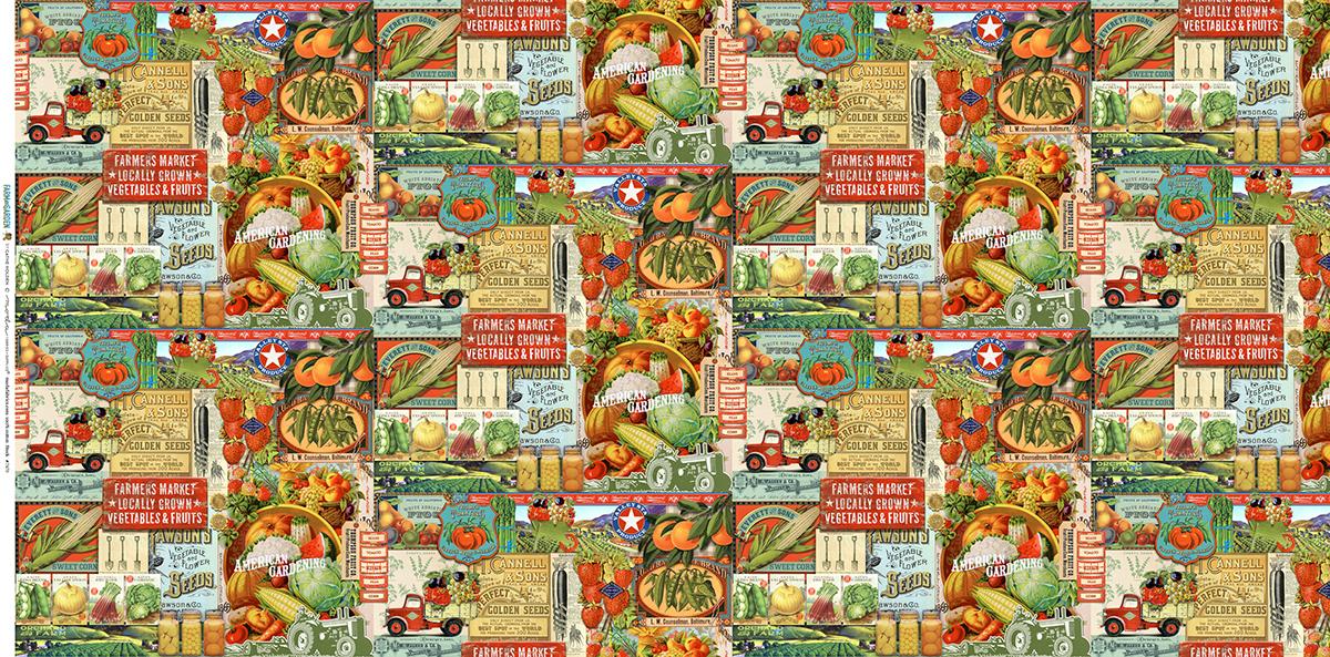 44"-Moda -Farm And Garden 100% Cotton