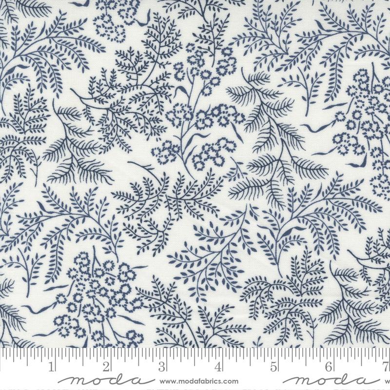 44" -Moda- Nantucket Summer Cream Navy 55261 21 - 100% Cotton
