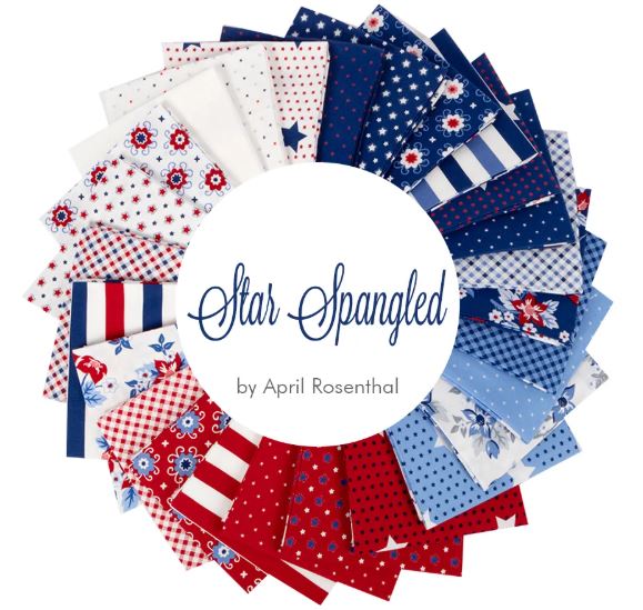 Moda -Fat Quarter Bundle- "Star Spangled" -18"x22"-26-pcs-100%-cotton-quilting-fabric