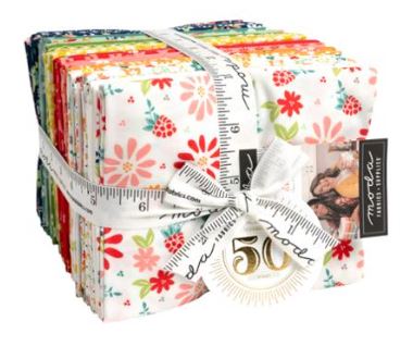 Moda - Raspberry Summer FQ Bundle 18"x22" 34 pcs - 100%-cotton-quilting-fabric