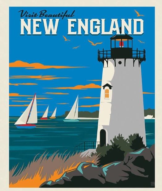 Panel -Riley Blake - "New England" - 100% Cotton