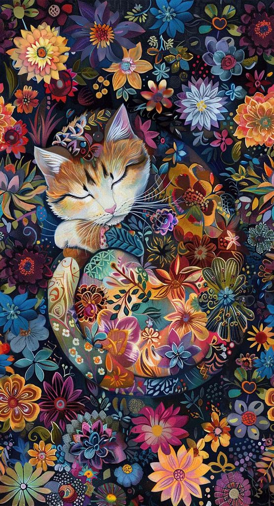 Timeless Treasures -CALICO CAT PANEL - 24"x44" - 100% Cotton