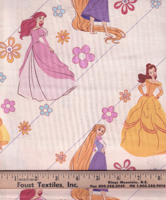 44"- Pastel Princesses - 100% Cotton