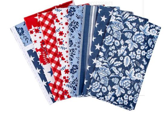 Riley Blake: Freedom Garden - Blue -7 yards plus 1 panel