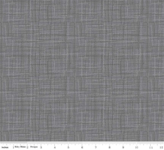 44" - Riley Blake - "Grasscloth - Gray" - 100% Cotton