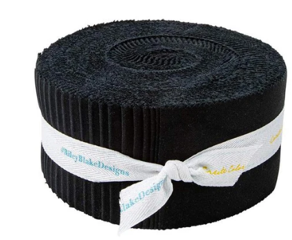 Riley Blake -2.5" Rolie Polie - "Black" - 2.5"x 44" -40 pcs