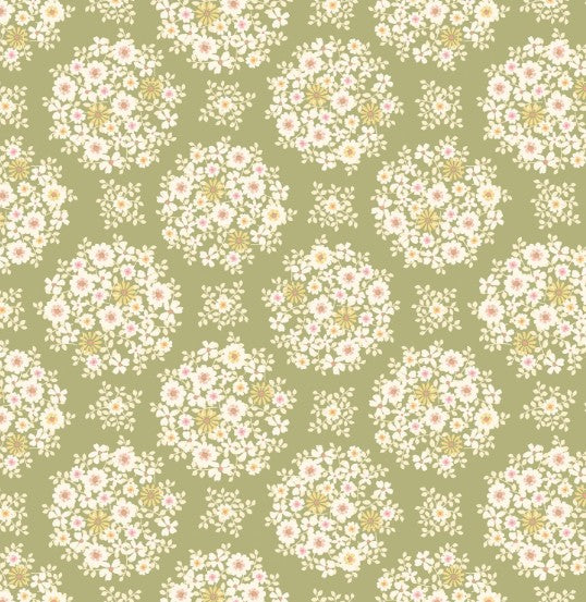 44" - Studio e - "Sage Floral Bouquet" - 100% Cotton