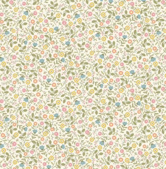 44" - Studio e - "Warm White Calico" - 100% Cotton