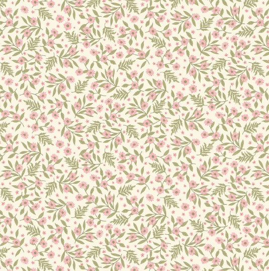 44" - Studio e - "Warm White Daisy" - 100% Cotton
